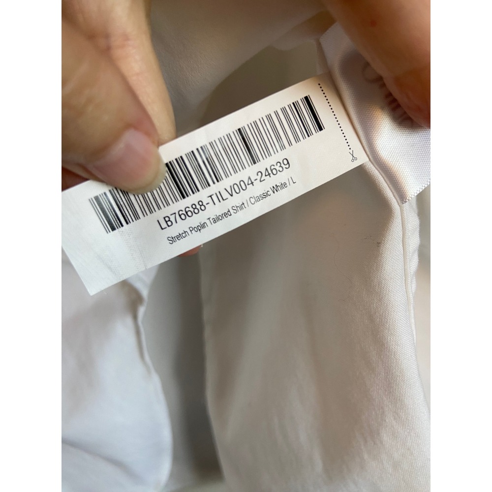 Quince Stretch Poplin Tailored Shirt Classic White Organic Cotton L - Picture 3 of 7